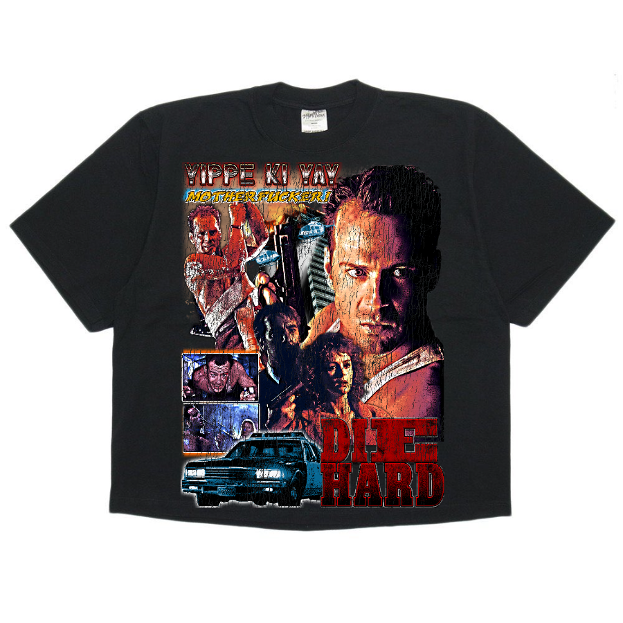 Die Hard Retro Style Streetwear Boxy Tee