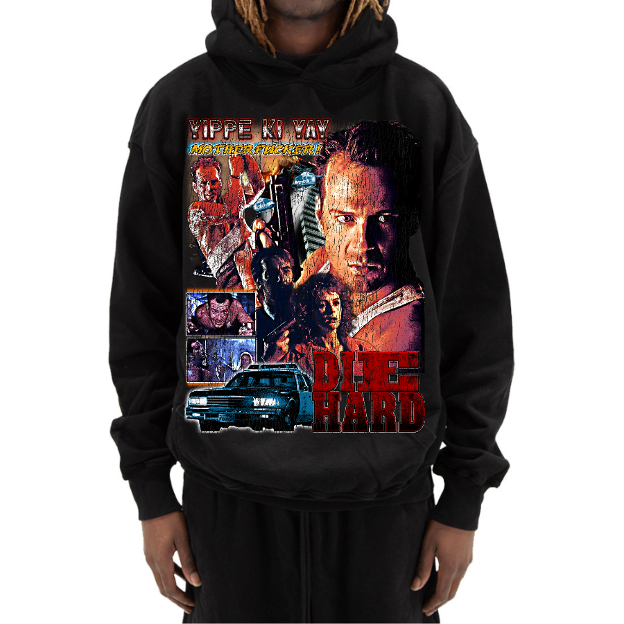 Die Hard Retro Style Streetwear Hoodie