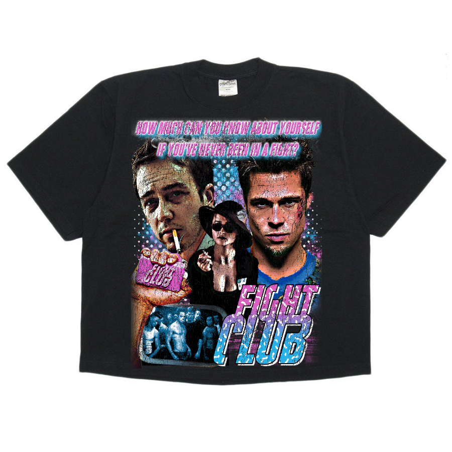 Fight Club Retro Style Streetwear Boxy Tee