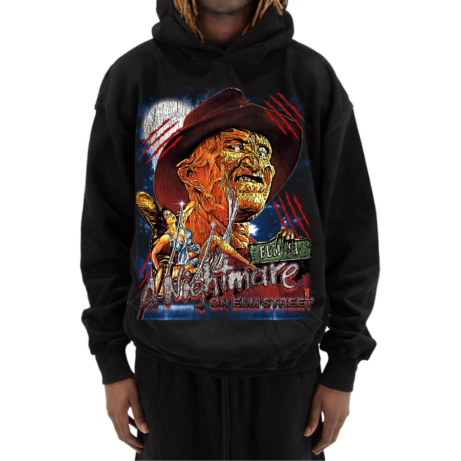 Nightmare On Elm Street Freddy Krueger Retro Style Streetwear Hoodie