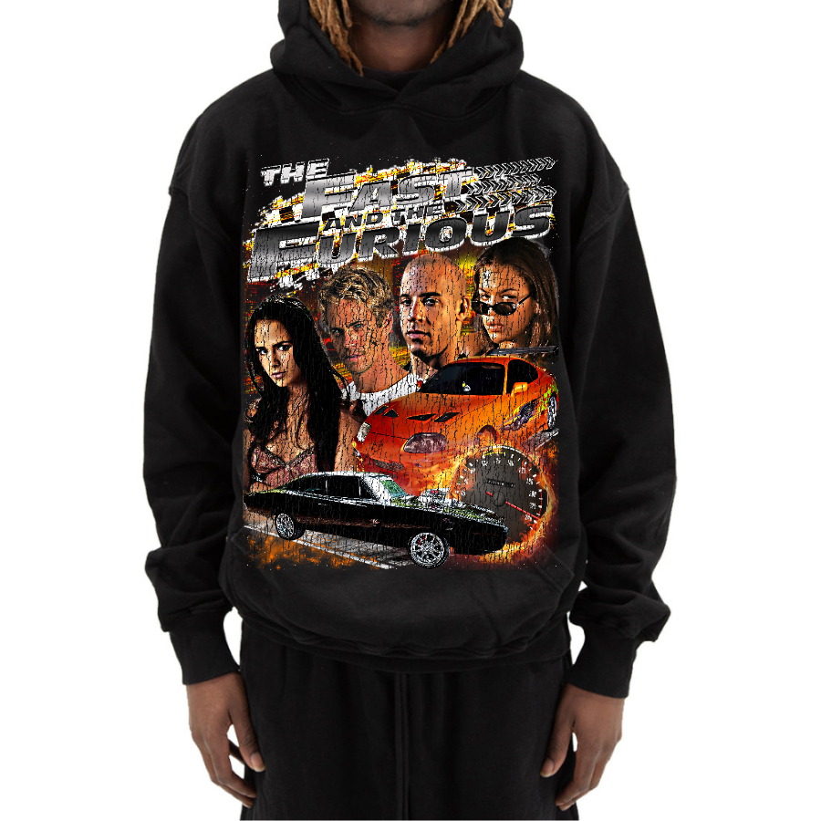 Fast N Furious Retro Style Streetwear Hoodie