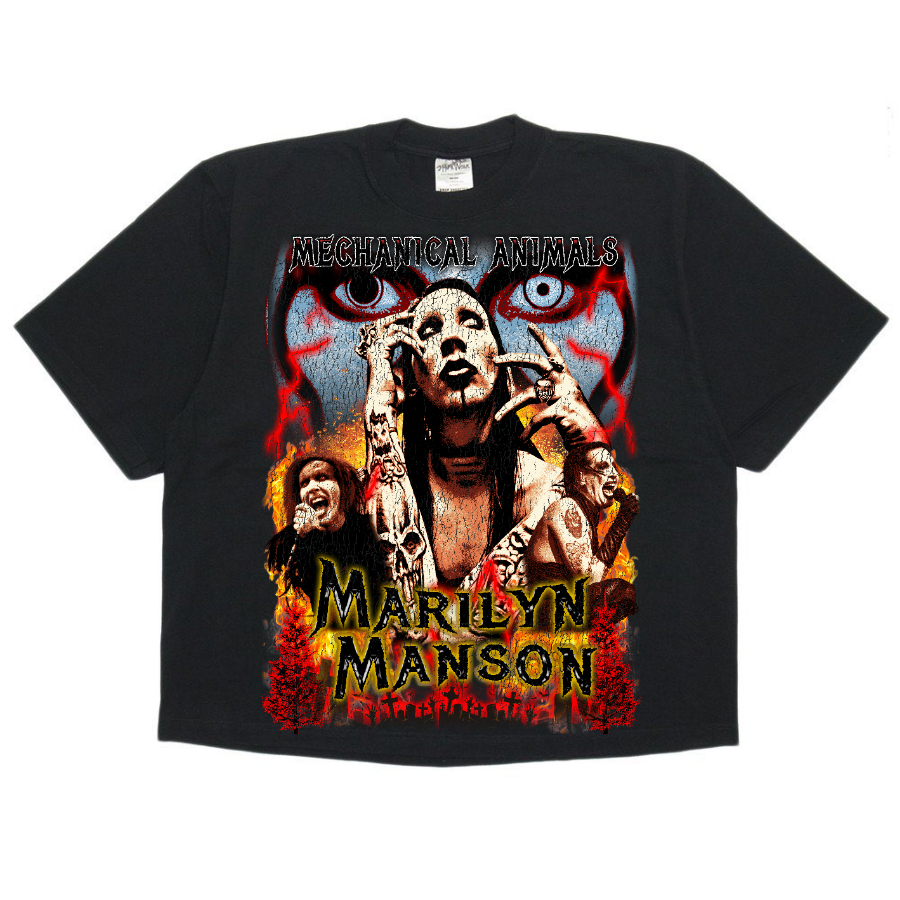 Marilyn Manson Retro Style Streetwear Boxy Tee