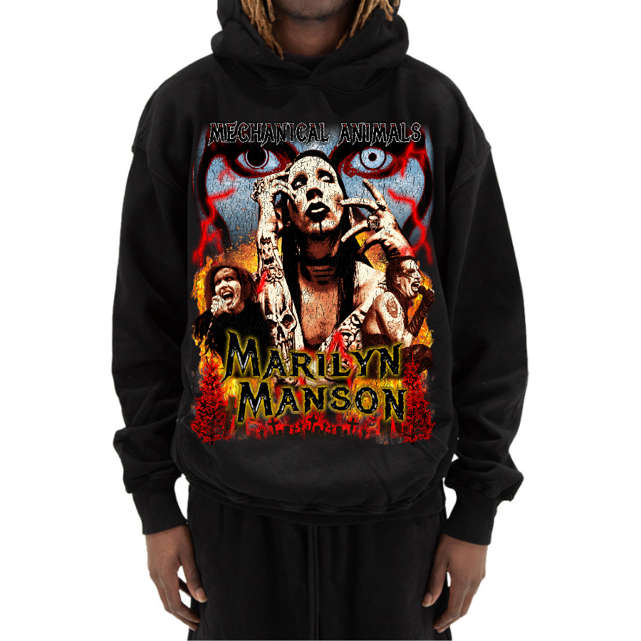 Marilyn Manson Retro Style Streetwear Hoodie