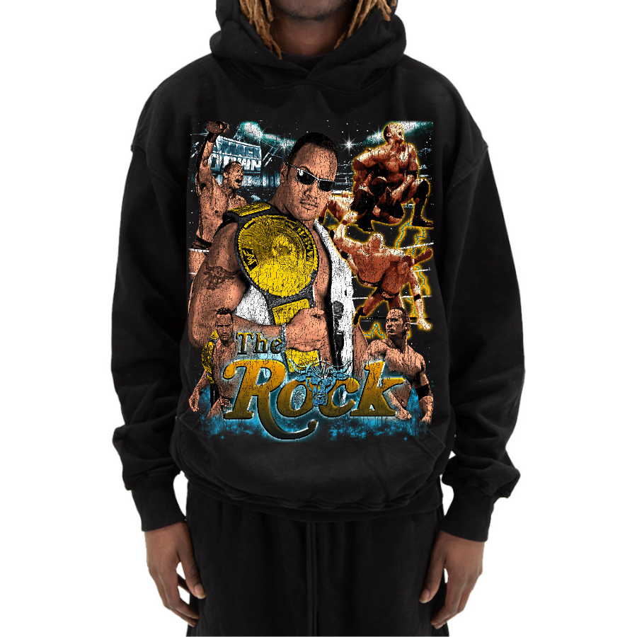 The Rock Retro Style Streetwear Hoodie