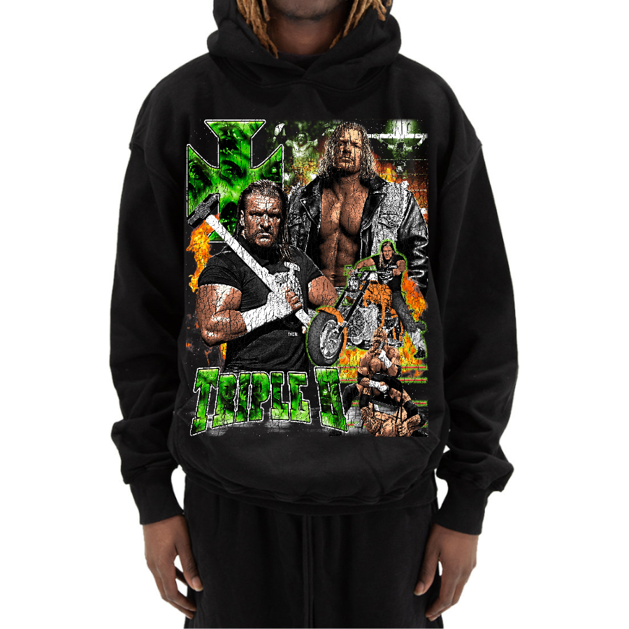 Triple H Retro Style Streetwear Hoodie