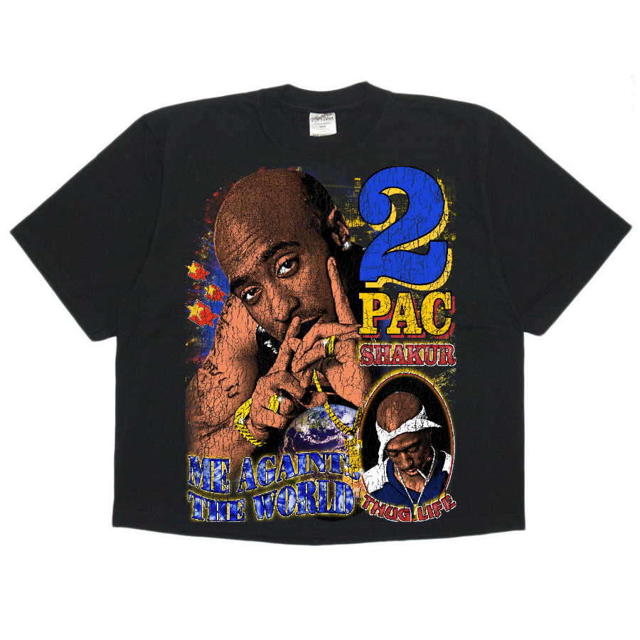 Tupac Shakur Retro Style Streetwear Boxy Tee